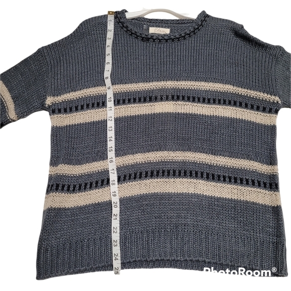 Elan grey crochet knit sweater - Picture 4 of 5